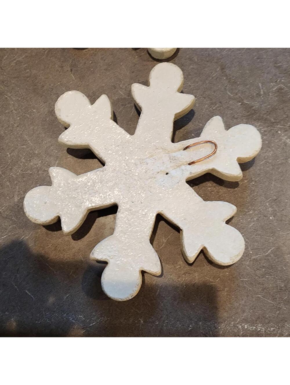 4 George Carruth Nativity Snowflake Plaques Cast Stone Angel Christmas Wall Art - Picture 5 of 5